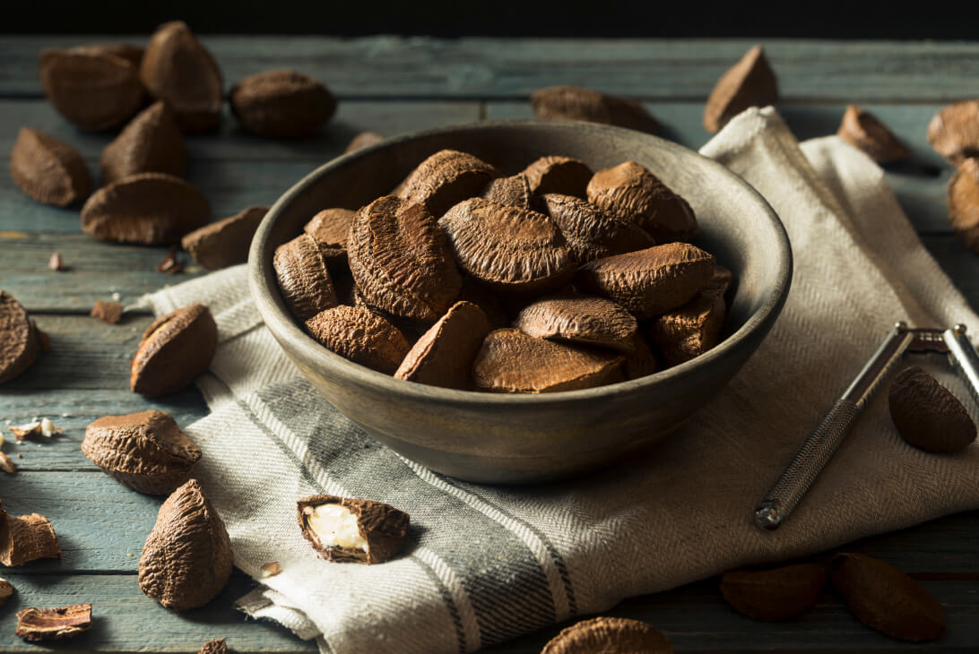 Brazilski oreščki so bogat vir selena.