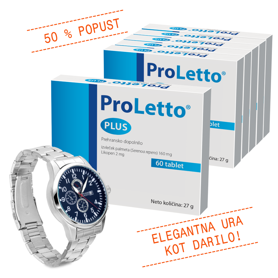 Natural Pharmaceuticals ProLetto® Plus prehransko dopolnilo z darilom WALKER & SCOTT.